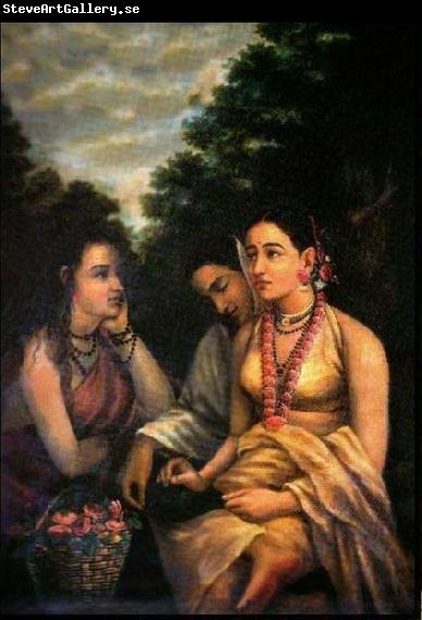 Raja Ravi Varma Shakuntala despondent